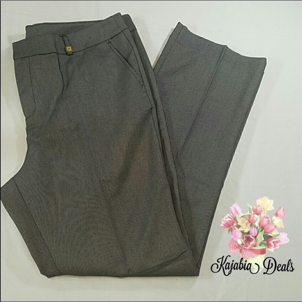ANNE KLEIN Gray Dress Pants Size 16